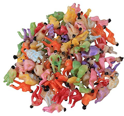 BQLZR Miniatura colorata N Scala 1:150 Dipinto Modello Treno Seduti Personaggi Passeggeri Figures Confezione da 100