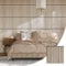 2 x Oak Acoustic Wood Veneer MDF Slat Panels 52 x 52 cm Interior Walls Décor
