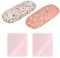 NyxSeat 2-Teiliges Brillenetui Mit Rosa Brillentuch, Süßes Blumen-Design, Clamshell-Hart-Sonnenbrillenetui für Damen und Mädchen.