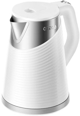OLEGA Hervidor de agua eléctrico, hervidor eléctrico para agua calentador de agua electrico de 1500W, Jarra eléctrica calentar agua caliente portátil de 1,8L Tetera eléctrica para café