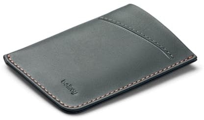 Bellroy Card Sleeve (Premium Leather Card Holder or Minimalist Wallet, Holds 2-8 Cards or Business Cards, Folded Note Storage) - Everglade