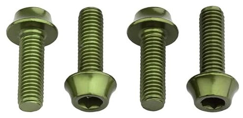 Wolf Tooth Water Bottle Cage Bolts - Set/4, Aluminum, Olive