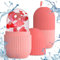 2 Stück Ice Roller, Eiswürfel Gesicht, Facial Eisroller, Silikon Eis Gesichtsroller, Ice Face Roller for Face, Eis Roller für Anti-Aging Falten Straffen Dunkle Ringe Reduzieren (Rosa Streifen)