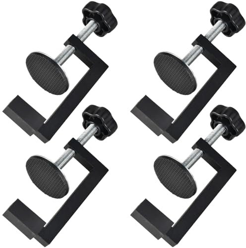 4PCS G Clamp Heavy Duty Screw 4'' C Clamps Universal Table Clamp with 2.24'' C Clamps Jaw Opening Adjustable Desk Mount Holder Stand for Assembly, Fastening, Woodworking Welding