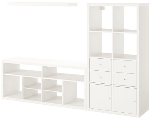 LACK/KALLAX TV-Aufbewahrungskombination, 224 x 39 x 147 cm, weiß