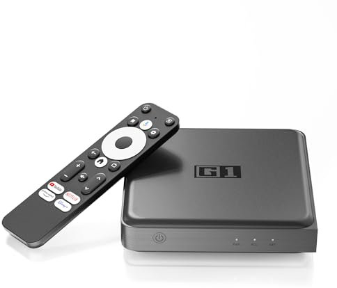 Kinhank G1 Android 14.0 TV Boxes - 4K Smart TV Box Compatible with Google and Netflix Certified, 4GB+32GB Android Box Support WiFi 6 BT 5.0,AV1,Compatible Dolby Vision·Digital+,HDR10+,Voice Assistant