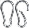 Caianwin 2 Stück Karabinerhaken,M10*100mm Karabiner Tragfähigkeit bis zu 54kg karabinerhaken klein aus verzinktem Stahl für Rucksack,Hundeleine,Camping,Reisen,Wandern