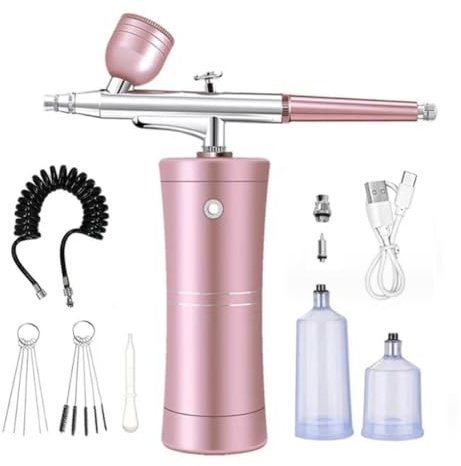 Naemriee Kit d'aérographe sans fil avec compresseur pour maquillage et oxygène
