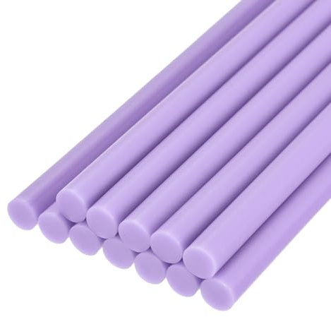 sourcing map Mini Hot Glue Sticks for Glue Gun 11mm x 100mm Light Purple 12pcs