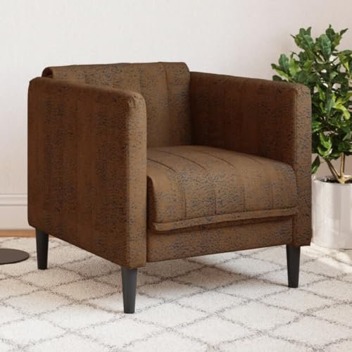 HEFZGDB Sessel Braun Stoff Lounge Sofa Terrassenmöbel Outdoor Sofa Geeignet für Garten, Terrasse, Pool.
