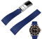Juntan 20mm Uhrenarmband Kautschuk für Männer Frauen, Dunkelblau Uhrenarmbänder Fluorkautschuk Silikon Gummi Armband mit klassischer Diving Style Faltschließe