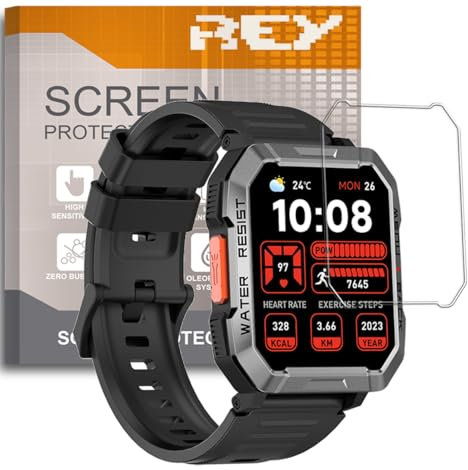 REY Pack 6X Pellicola salvaschermo per BLACKVIEW W60, qualità Premium