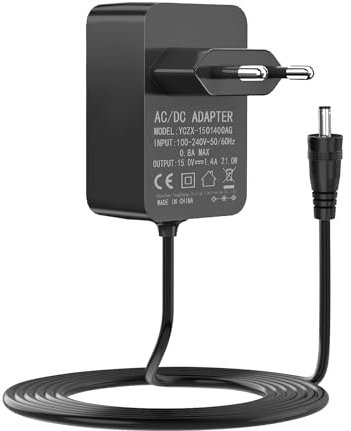 21W Netzteil für Echo (1st/2nd Gen), Echo Plus (1st Gen), Echo Show (1st Gen), Echo Show 5 (3rd Gen), Fire TV(2nd Gen), Echo Link, Echo Look Ladegerät Netzadapter, 1.5M Netzkabel, Schwarz