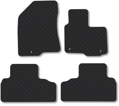 Kia Carens (2013-2019) 5mm Rubber Car Mats | Heavy Duty Rubber Tailored Fit Floor Mats Full Coverage Durable Waterproof Accessories Easy Clean Anti Slip Made in the UK