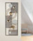 Casablanca Marrakech - Rilievo da parete in metallo dorato, grigio, bianco, rettangolare, 75 x 29 cm, forato, lucido, motivo circolare, decorazione da parete