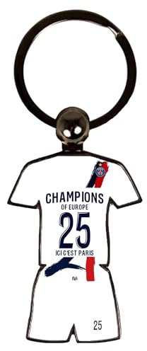 Porte-clés Maillot Paris Champions d’Europe 2025 – Ici c’est Paris – Édition Collector Maillot Extérieur | Cadeau Supporter Foot | Accessoire Paris Fan