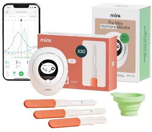 Mira Ultra4 Fertility Monitor & Ovulation Test Kit for Women, at-Home 4-Hormone Tracker (LH, FSH, E3G, PdG), Digital Analyzer with 30 Test Wands, 7× More Accurate Than Other Fertility Trackers