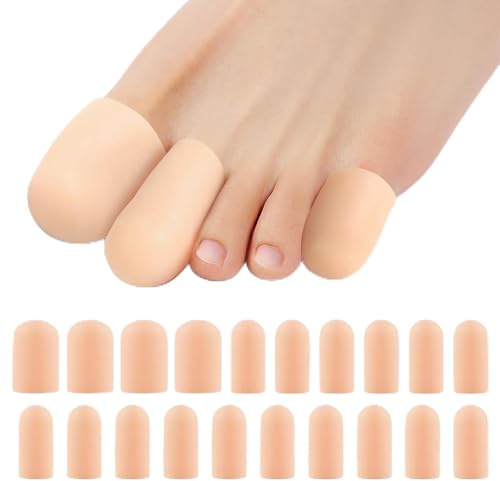 RVYEIOP Pezzi Proteggi Dita Piedi, Copri Dita Piedi Color Carne Elastici, Separatori Dita per Alluce Valgo, Vesciche e Dolori Articolari, Protezione Dita Piedi per Scarpe Strette e Sport