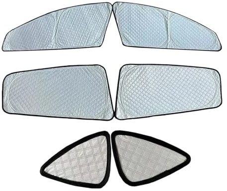 Car Window Sunshades For Tesla For Model 3 Y S X 2025 Side Window Sun Shade UV Protector Blind Shading Camping Hiking Rest Custom-fit Privacy Windshield Sunshade(MX 6Piece Side Window)