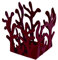 Alessi ESI04 R MEDITERRANEO Teelichthalter aus Edelstahl, epoxidharzlackiert, rot