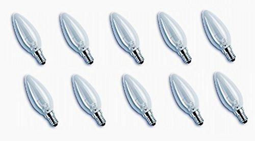 10 x Glühlampe Glühbirne Kerze E14 40W 40 Watt klar 230V Leuchtmittel …