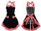 Miya® süße Prinzessin rot Küche Schürze Grillschürze mit Rot & weiß Karo Muster kariert Schleife und Taschen aus Baumwolle, süßes Gechenk für Mutter, Frau, Freundin, Tochter, Schwester usw.