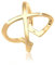 Elli Ring Damen Kreuz Blogger Statement in 925 Sterling Silber vergoldet