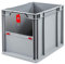 aidB Eurobox NextGen Insight Cover rot, 400x300x320 mm, Cover hoch, robuste Regalbox mit Entnahmeöffnung, stapelbare Kunststoffkiste, ideal für die Industrie, 1St