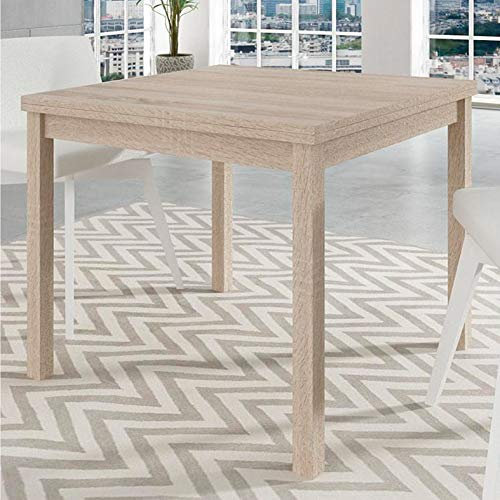 Sueña y Descansa Mesa Extensible Libro Cambrian 90 x 80 Extensible 160, Ideal para Comedor, salón o Cocina