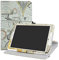 Galaxy Tab E 9.6 Rotante Custodia,LFDZ Slim girevole Smart 360 gradi di rotazione Case Cover Custodia Protettiva per Samsung Galaxy Tab E 9.6 SM-T560 SM-T561 Tablet,Map White
