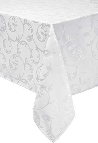 Erwin Müller Tischdecke Greven abwaschbar weiß Größe 110x140 cm