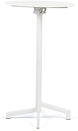 SKLUM Klappbarer und umwandelbarer Bartisch in 2 Höhen aus Stahl (Ø59,5 cm) Dely Weiss