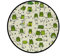 My Daily Frosch lustiger Cartoon-Teppich, rund, für Wohnzimmer, Schlafzimmer, Kinder, Spielteppich, Polyester, Yoga, Bodenmatte, 91 cm Durchmesser