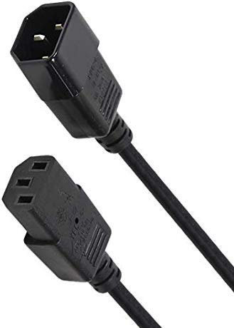 odedo - Prolunga per cavo di alimentazione, adatta per PC, UPS, spina per dispositivi a freddo su presa per dispositivi a freddo, a 3 poli, C13/C14 (1 metro)