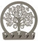 Arti & Mestieri® Porta Chiavi da Muro Albero della Vita di Colore Fango