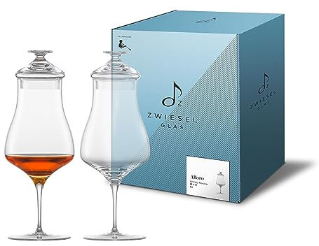 Zwiesel Glas Whisky Nosing Glas Alloro, in Handarbeit mundgeblasene Whiskygläser mit Deckel, ästhetische Tritan®-Kristallgläser für Whisky (Art.-Nr. 122090)