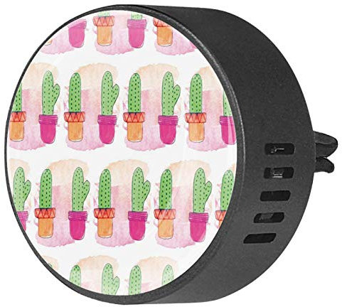 BestIdeas Auto-Lufterfrischer mit Kaktus-Pflanzenmuster, Aromatherapie, Diffusor für ätherisches Öl, 2 Stück