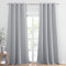 PONY DANCE Tenda Oscurante ad Anelli - Tende Soggiorno Tende Camera da Letto Tende Termiche Isolanti per Interni Tende Salotto Moderne 2 Pezzi L 140 x A 300 cm, Grigio Chiaro