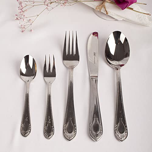 Cubiertos de menú 30 piezas - cuchara, cuchillo, tenedor, cucharilla, tenedor postre - Toscana 1285