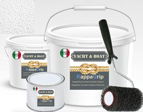 YACHT&BOAT KappaGrip Vernice antiscivolo a base acqua ANTISKID NAUTICO 4 COLORI MANUTENZIONE PONTE BARCA APPLICABILE COME KIWIGRIP (KG 1,0, NCS0540-B)