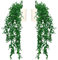 Eco Home Store Artificial Plants Indoor for Home and Living Room – Fake Plant Decor for Hanging and Tabletop Display – Modern Decorative False House Accents – 2 Pieces - Dark Green Eucalyptus