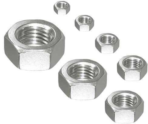Sechskantmuttern - DIN 934 - Stahl verzinkt (M7, 10 Stück)