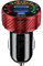 KEWIG Zigarettenanzünder USB Ladegerät, Dual QC3.0 Port Schneller USB Adapter Auto, 36W/3A Auto Ladegerät Kompatibel mit Buntem Voltmeter & EIN/Aus-Schalter Passend (Rose Red)