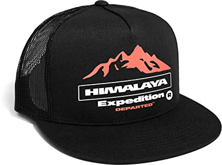 DEPARTED Herren Mesh Trucker Hat mit Print/Motiv - Snapback Cap - No. 187, Black