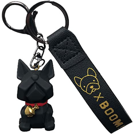 BRACO - Schlüsselanhänger Bulldogge, französische Bulldogge, Schlüsselanhänger für Hunde, französische Bulldogge, französische Punk-Bulldogge, Schlüsselanhänger, Leder, Schlüsselanhänger zum