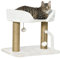 PawHut Cat Scratching Post Cat Tree Tower With Bed for Indoor Cats Scratcher Toy Balls 48 x 38 x 42cm - White