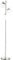 HOMCOM 3-Light Tree Floor Lamps for Living Room, Modern Standing Lamp for Bedroom with Globe Lampshade, Steel Base, Bulb not Included, Silver