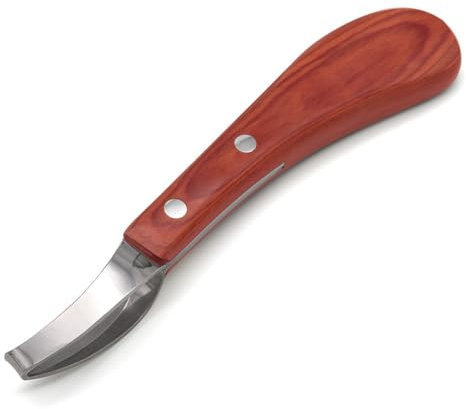 Hufschere für Pferde, 19,5 cm, Edelstahlklinge mit Gummi-Holzgriff, 121 g