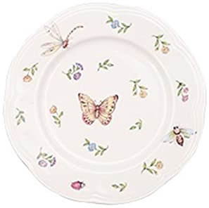 Dinner plate dinner plates Gold Plated Garden Butterfly Ceramic Dinner Plate Dish Rice Salad Soup Bowl Dessert Dinner Plate Spoon