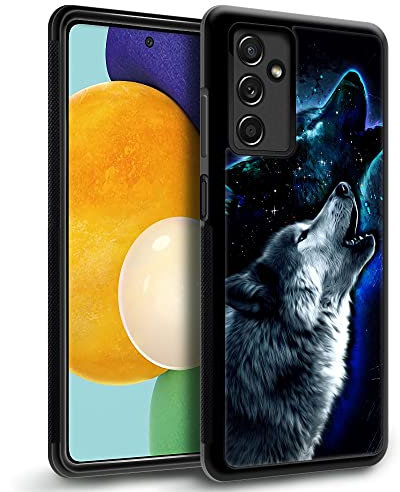 DAIZAG Schutzhülle für Samsung Galaxy A14 5G, rutschfeste Galaxy A14 5G Hülle Design für Mädchen und Jungen, Muster, Rückseite für Samsung Galaxy A14 5G 6.6 Zoll (6.6 Zoll) brüllender Nachtwolf